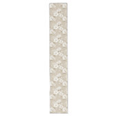 De Table Long Fleur blanche ivoire terreuse beige élégant chemin (Devant)