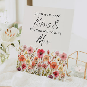De Table Love In Bloom Fête des mariées Baisers Jeu Signe