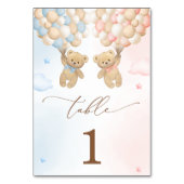 De Table Lui ou elle Teddy Bear Genre Reveval Numéro du tab (Par défaut)