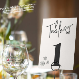 De Table Mariage dessiné à la main Numéro du tableau