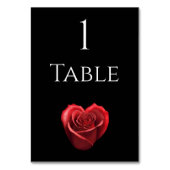 De Table Mariage Tableau Numéro Coeur En Forme Rouge Rose- (Dos)
