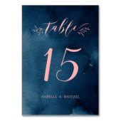 De Table Marine blush calligraphie mariage rustique numéro  (Dos)