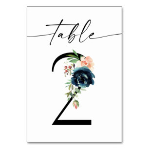 De Table Marine, Dusty Blue & Pink Floral Tableau Numéro 2