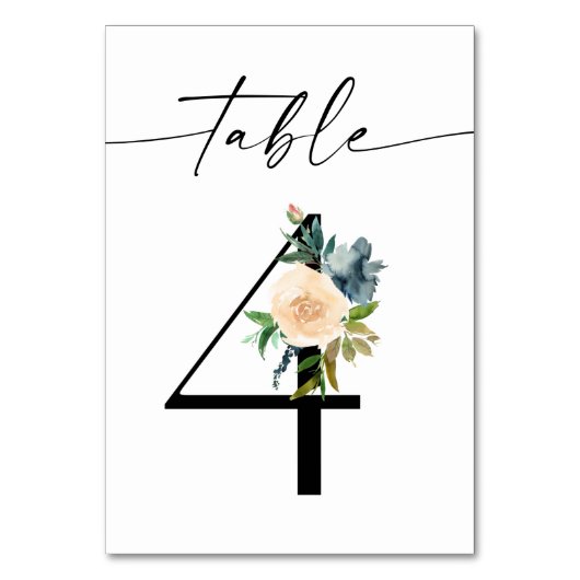 De Table Marine, Dusty Blue & Pink Floral Tableau Numéro 4 (Par défaut)