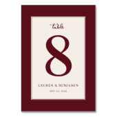 De Table Marron Élégant Numéro Huit (Dos)