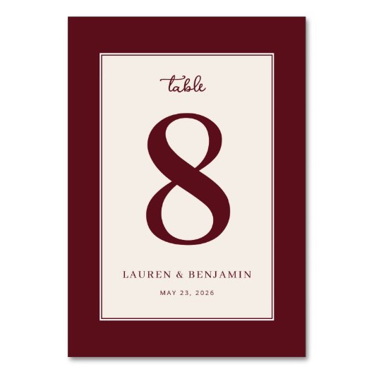 De Table Marron Élégant Numéro Huit (Par défaut)