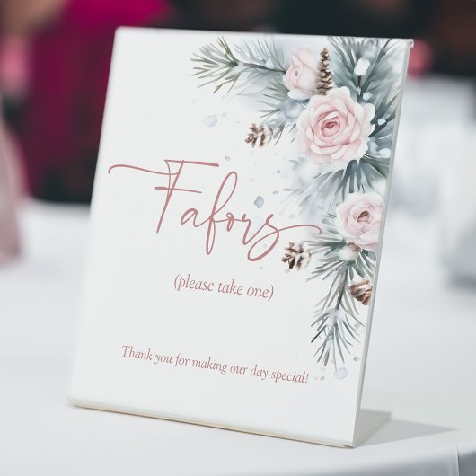 De Table Neige en amour hiver nuptiale douche faveurs signe