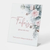 De Table Neige en amour hiver nuptiale douche faveurs signe (Recto)