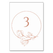 De Table N'IMPORTE QUEL NUMÉRO Floral Terracotta Mariage Nu (Dos)