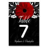 De Table Noir blanc rouge Gerbera Mariage marguerite Numéro (Dos)