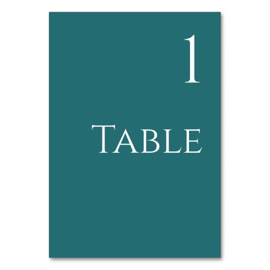 De Table Numéro du tableau mariage - Émeraude Vert- (Par défaut)