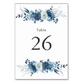 De Table Numéro du tableau mariage floral bleu (Dos)