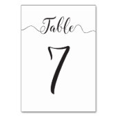 De Table Numéro du tableau mariage Tableau 7 (Dos)