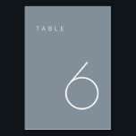 De Table Numéro minimaliste moderne Dusty bleu & blanc<br><div class="desc">Ce numéro de table minimaliste moderne est parfait pour les numéros de table mariages ou n'importe quel numéro de table de fête! Entièrement personnalisable !</div>