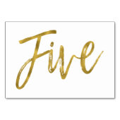 De Table Or et blanc Élégant Tableau Numéro Cinq (Dos)