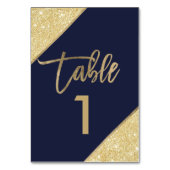 De Table Parties scintillant d'or script marine bleu numéro (Par défaut)