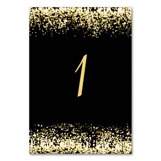 De Table Parties scintillant dorée noire Tableau 1 Numéro d (Dos)