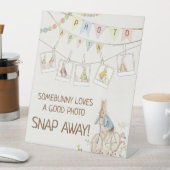 De Table Peter le lapin lapin Baby Showe Photo Booth Signe (In SItu)