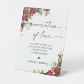 De Table Pin Rustique Poinsettia Génération du signe d'amou (Recto)