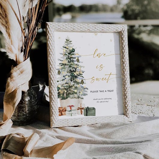 De Table Pine Tree Christmas L'amour est doux signe