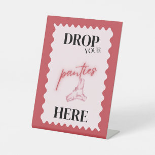 De Table Pink déposer vos culottes ici jeu signe