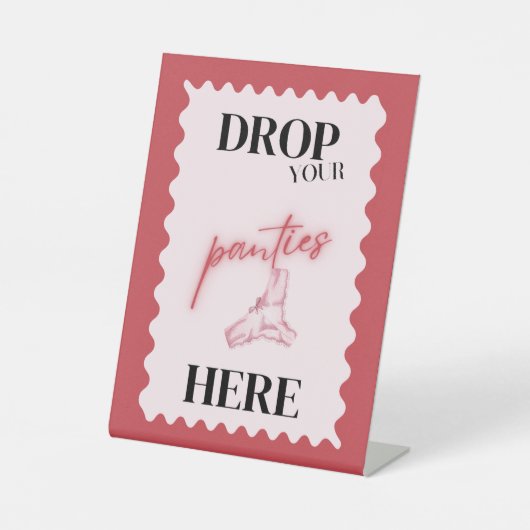 De Table Pink déposer vos culottes ici jeu signe (Recto)