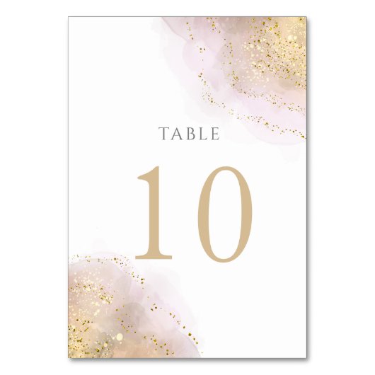 De Table plan d'aquarelle Tableau Numéro 10 (Dos)