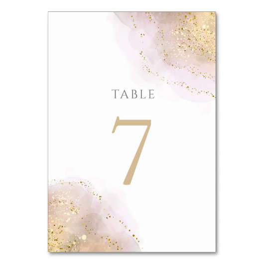 De Table plan d'aquarelle Tableau Numéro 7 (Dos)