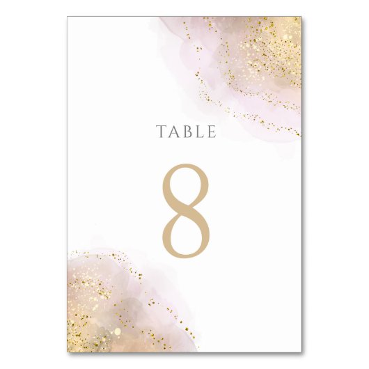 De Table plan d'aquarelle Tableau Numéro 8 (Dos)