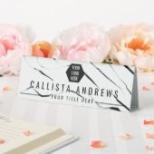 De Table Plaque d'identification moderne simple en marbre n (In SItu (Mariage))