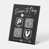 De Table QR Code Modern script Scan pour payer le signe san (Recto)