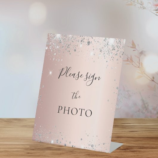 De Table Rose or blush argent parties scintillant signe pho