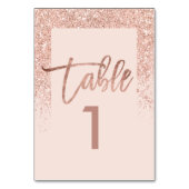 De Table Rose or parties scintillant chic rose pâle numéro (Dos)