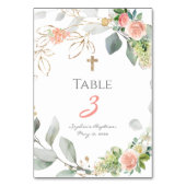 De Table Roses Roses Roses Roses Roses Fille Baptême Numéro (Dos)