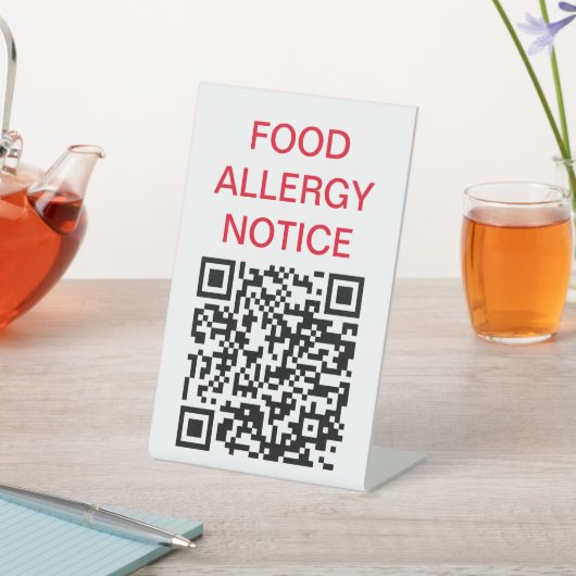De Table SIGNE - ALLERGIE ALIMENTAIRE AVIS QR Code (In SItu)