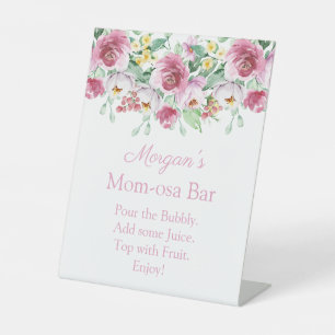 De Table SIGNE Baby shower Fille Rose Floral Maman-osa Bar