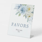 De Table Signe bleu Dusty Rose Floral Douche Faveurs (Recto)