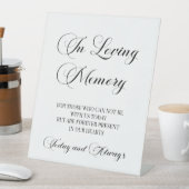 De Table Signe commémoratif "In Love Memory" Script élégant (In SItu)
