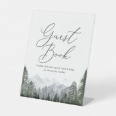 De Table SIGNE DU LIVRE D'INVITATION Mariage Rustique Pine  (Recto)