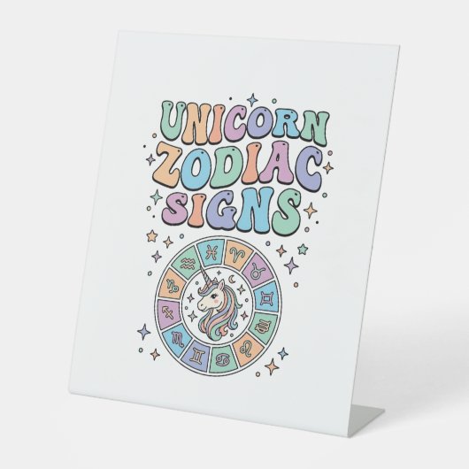 De Table Signe du zodiaque licorne Kawaii Vector Design_1 (Recto)