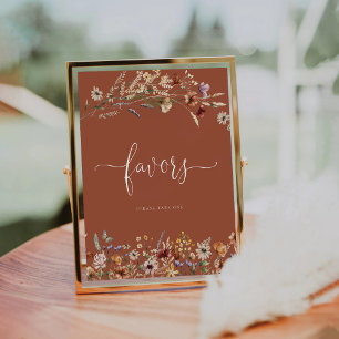 De Table Signe Fleur sauvage minuscule en terre cuite