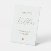De Table Signe Gold Script For the kiddos Wedding Favors (Recto)