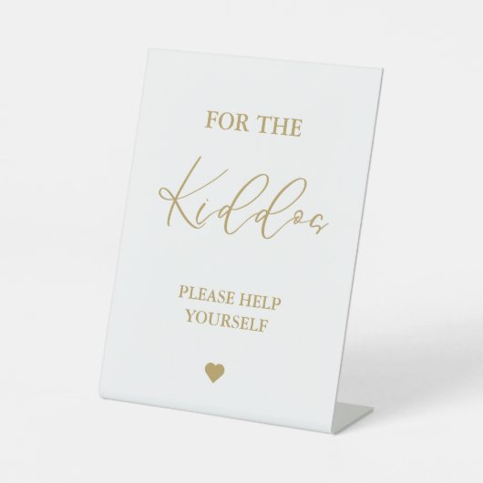 De Table Signe Gold Script For the kiddos Wedding Favors (Recto)