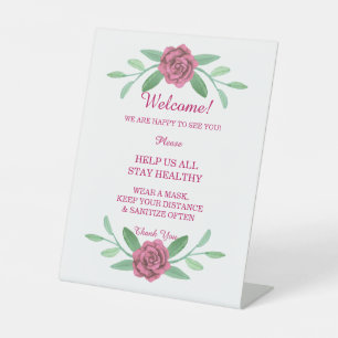 De Table SIGNE Mariage  Piédestal rose fleuri