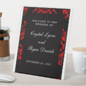 De Table Signe Mariage victorien rouge et noir (Variation 2 (In SItu)