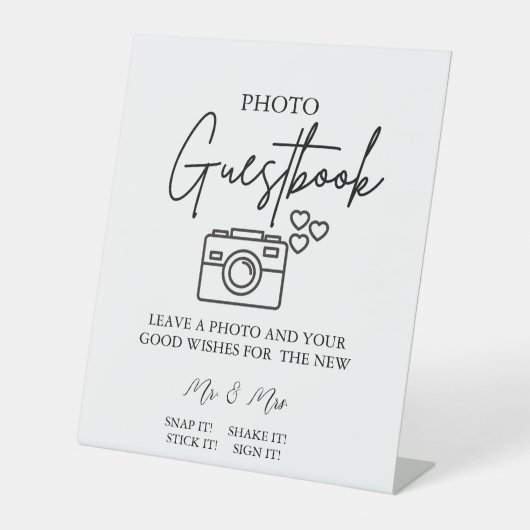 De Table Signe minimaliste moderne Mariage photo (Recto)