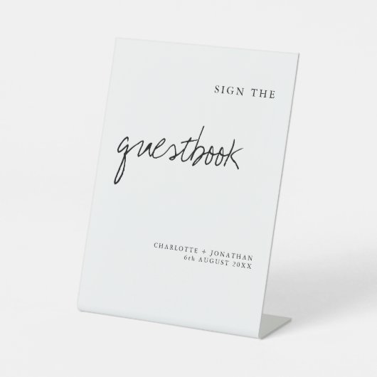 De Table Signe moderne du livre d'or Mariage (Recto)