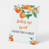 De Table Signe orange Baby shower Faveurs (Recto)