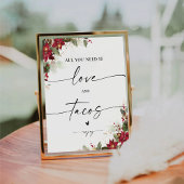 De Table SIGNE POINTTILIENNE ROSE Mariage Aimer et Tacos