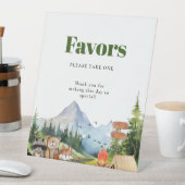 De Table Signe Rustique Baby shower animal bois Faveurs (In SItu)